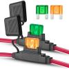imageNilight 10 Pack NIFH01 Inline Holder 14AWG Wiring Harness ATCATO 30AMP Blade Automotive Fuse Holder10 2 Years Warranty2Pcs 10AWG Maxi Fuse Holder