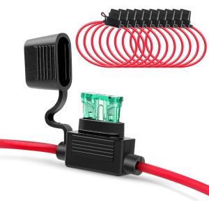imageNilight 10 Pack NIFH01 Inline Holder 14AWG Wiring Harness ATCATO 30AMP Blade Automotive Fuse Holder10 2 Years Warranty10Pcs 14AWG Fuse Holder