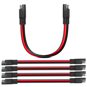 imageNilight 50037R 12FT Cable DC Extension Cord 16AWG 2 Pin Wire Harness with 12V24V Quick ConnectDisconnect SAE Connector with Dust Cap 2 Years Warranty Red black5Pcs 12 SAE Disconnect 10AWG