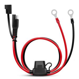 imageNilight 50037R 12FT Cable DC Extension Cord 16AWG 2 Pin Wire Harness with 12V24V Quick ConnectDisconnect SAE Connector with Dust Cap 2 Years Warranty Red black2FT SAE to O Ring Harness
