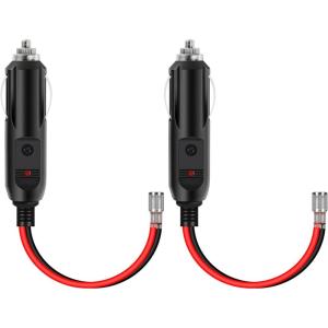 imageNilight Cigarette Lighter Extension Cord Cable Heavy Duty 6ft 12V24V Car Charger with Cigarette Lighter Plug Cigarette Lighter Socket2 Years Warranty2 Pack Male Plug