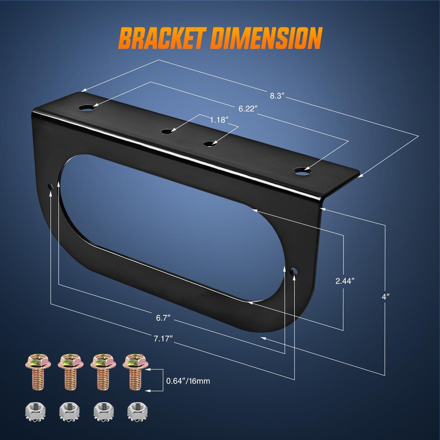 imageNilight RV Tail Light 2PCS 72 LED Red Running Stop Brake Turn Signals White License Plate Lights Surface Mount Waterproof Taillights for Caravan Camper VanTrailer Lights wWire wBrackets