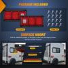 imageNilight RV Tail Light 2PCS 72 LED Red Running Stop Brake Turn Signals White License Plate Lights Surface Mount Waterproof Taillights for Caravan Camper VanTriple Tail Light 36LED
