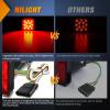 imageNilight RV Tail Light 2PCS 72 LED Red Running Stop Brake Turn Signals White License Plate Lights Surface Mount Waterproof Taillights for Caravan Camper VanLED Brake Trailer Light