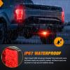 imageNilight RV Tail Light 2PCS 72 LED Red Running Stop Brake Turn Signals White License Plate Lights Surface Mount Waterproof Taillights for Caravan Camper VanLED Brake Trailer Light