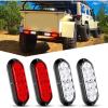 imageNilight RV Tail Light 2PCS 72 LED Red Running Stop Brake Turn Signals White License Plate Lights Surface Mount Waterproof Taillights for Caravan Camper VanRedWhite Lights Screws 4Pcs