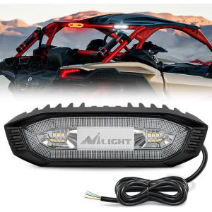 imageNilight RV Tail Light 2PCS 72 LED Red Running Stop Brake Turn Signals White License Plate Lights Surface Mount Waterproof Taillights for Caravan Camper VanUTV LED Chase Brake Light