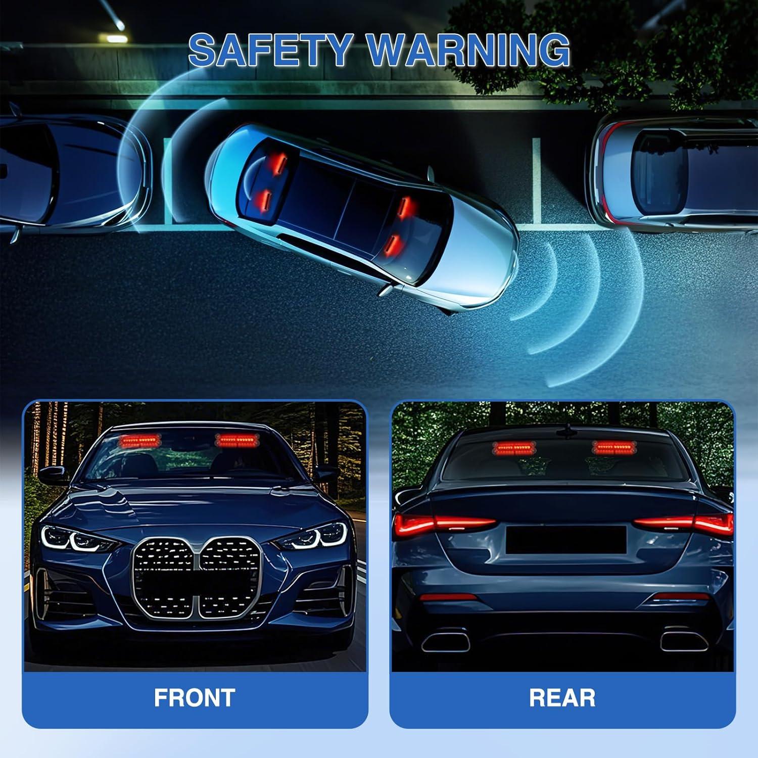 imageNilight 12LED Emergency Strobe Traffic Advisor Light Bar 2 in 1 Purple White Dash Warning Safety Flashing Lights FrontRear Windshield Construction Lights for Trucks Cars Plow Police VehiclesRed 24LED