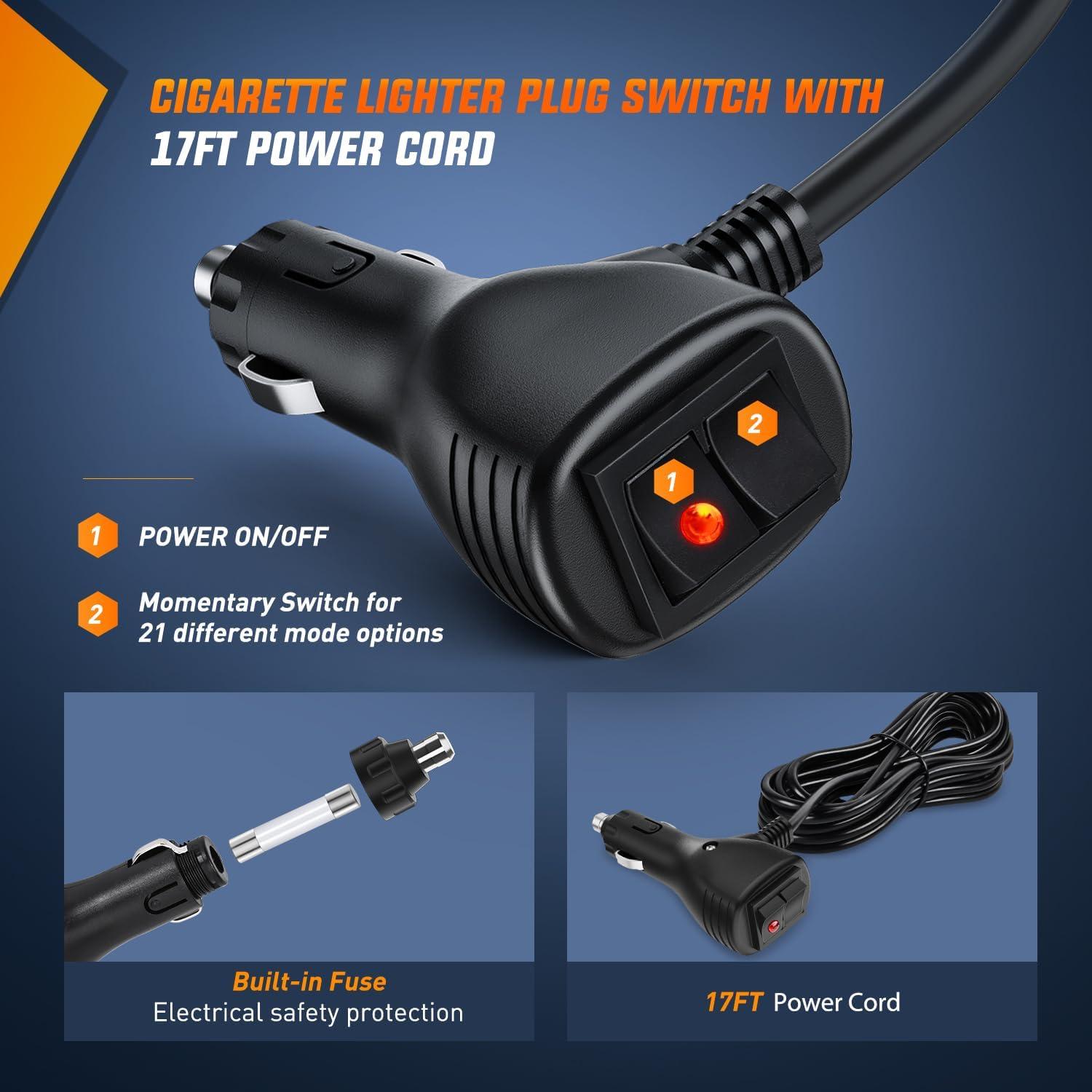 imageNilight 295quot Roof Top Strobe Lights 56LED Hazard Light Emergency Safety Warning LED Flashing Bar Magnetic Mount 12V 24V Cars Trucks Tractors Snow Plows Construction VehiclesRed Mix Blue