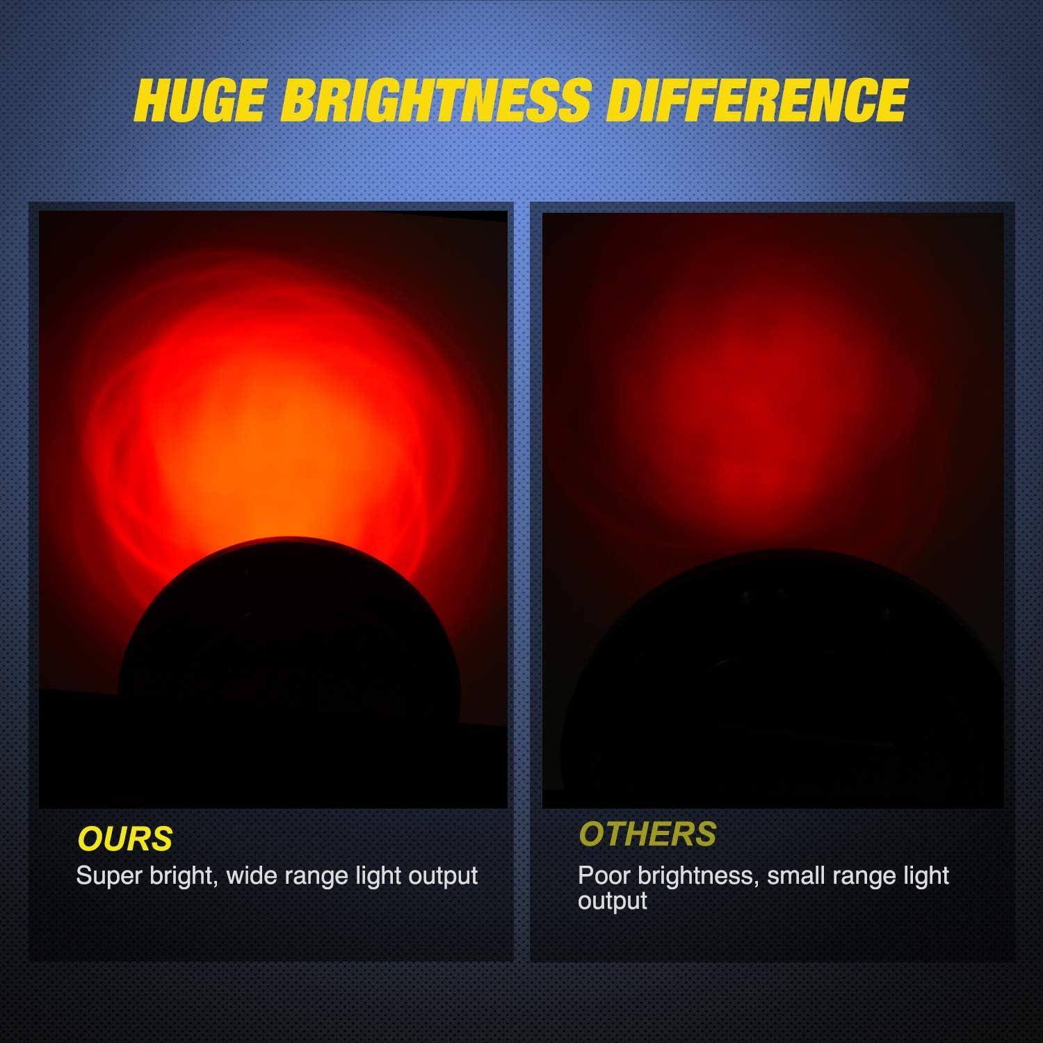 imageNilight 2PCS 4Inch Round Red LED Trailer Tail Lights with 5PCS 4 LED Round Trailer LED Marker Clearance Light for Truck RV Car Bus Trailer Van Caravan Boat 2 Years Warranty