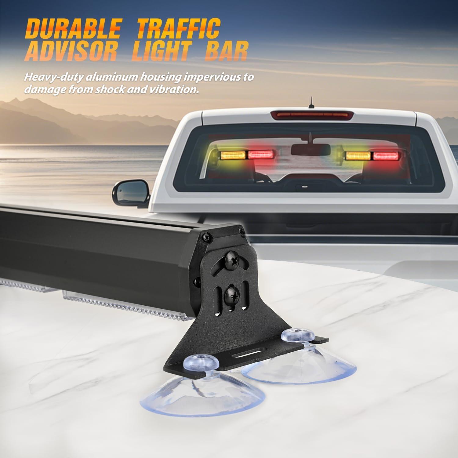 imageNilight 40LED Purple White Emergency Strobe Traffic Advisor Light Bar with Suction Cups Dash Safety Warning Hazard Flashing Lights Interior FrontRear Windshield for Trucks Construction VehiclesAmber Red