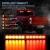 imageNilight 12LED Emergency Strobe Traffic Advisor Light Bar 2 in 1 Purple White Dash Warning Safety Flashing Lights FrontRear Windshield Construction Lights for Trucks Cars Plow Police VehiclesAmber Red 24LED