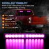imageNilight 12LED Emergency Strobe Traffic Advisor Light Bar 2 in 1 Purple White Dash Warning Safety Flashing Lights FrontRear Windshield Construction Lights for Trucks Cars Plow Police VehiclesPurple 24LED