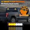 imageNilight 12LED Emergency Strobe Traffic Advisor Light Bar 2 in 1 Purple White Dash Warning Safety Flashing Lights FrontRear Windshield Construction Lights for Trucks Cars Plow Police VehiclesAmber White 12LED