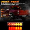 imageNilight 12LED Emergency Strobe Traffic Advisor Light Bar 2 in 1 Purple White Dash Warning Safety Flashing Lights FrontRear Windshield Construction Lights for Trucks Cars Plow Police VehiclesAmber Red 12LED