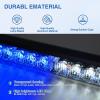 imageNilight 12LED Emergency Strobe Traffic Advisor Light Bar 2 in 1 Purple White Dash Warning Safety Flashing Lights FrontRear Windshield Construction Lights for Trucks Cars Plow Police VehiclesBlue White 24LED