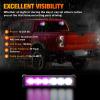 imageNilight 12LED Emergency Strobe Traffic Advisor Light Bar 2 in 1 Purple White Dash Warning Safety Flashing Lights FrontRear Windshield Construction Lights for Trucks Cars Plow Police VehiclesPurple White 12LED