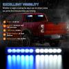 imageNilight 12LED Emergency Strobe Traffic Advisor Light Bar 2 in 1 Purple White Dash Warning Safety Flashing Lights FrontRear Windshield Construction Lights for Trucks Cars Plow Police VehiclesBlue White 24LED