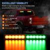 imageNilight 12LED Emergency Strobe Traffic Advisor Light Bar 2 in 1 Purple White Dash Warning Safety Flashing Lights FrontRear Windshield Construction Lights for Trucks Cars Plow Police VehiclesAmber Green 24LED