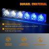 imageNilight 12LED Emergency Strobe Traffic Advisor Light Bar 2 in 1 Purple White Dash Warning Safety Flashing Lights FrontRear Windshield Construction Lights for Trucks Cars Plow Police VehiclesBlue White 12LED