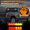 imageNilight 12LED Emergency Strobe Traffic Advisor Light Bar 2 in 1 Purple White Dash Warning Safety Flashing Lights FrontRear Windshield Construction Lights for Trucks Cars Plow Police VehiclesAmber Red 12LED