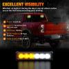 imageNilight 12LED Emergency Strobe Traffic Advisor Light Bar 2 in 1 Purple White Dash Warning Safety Flashing Lights FrontRear Windshield Construction Lights for Trucks Cars Plow Police VehiclesAmber White 12LED