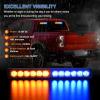 imageNilight 12LED Emergency Strobe Traffic Advisor Light Bar 2 in 1 Purple White Dash Warning Safety Flashing Lights FrontRear Windshield Construction Lights for Trucks Cars Plow Police VehiclesAmber Blue 24LED