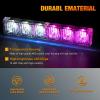 imageNilight 12LED Emergency Strobe Traffic Advisor Light Bar 2 in 1 Purple White Dash Warning Safety Flashing Lights FrontRear Windshield Construction Lights for Trucks Cars Plow Police VehiclesPurple White 12LED