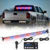 imageNilight 144LED Traffic Advisor Strobe Light Bar with Controller Amber Emergency Warning Hazard InteriorFrontRear Windshield Flashing for Cars Plow Trucks Construction VehiclesRed Blue