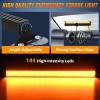 imageNilight 144LED Traffic Advisor Strobe Light Bar with Controller Amber Emergency Warning Hazard InteriorFrontRear Windshield Flashing for Cars Plow Trucks Construction VehiclesAmber