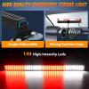 imageNilight 144LED Traffic Advisor Strobe Light Bar with Controller Amber Emergency Warning Hazard InteriorFrontRear Windshield Flashing for Cars Plow Trucks Construction VehiclesRed White