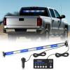 imageNilight 144LED Traffic Advisor Strobe Light Bar with Controller Amber Emergency Warning Hazard InteriorFrontRear Windshield Flashing for Cars Plow Trucks Construction VehiclesBlue White