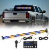 imageNilight 144LED Traffic Advisor Strobe Light Bar with Controller Amber Emergency Warning Hazard InteriorFrontRear Windshield Flashing for Cars Plow Trucks Construction VehiclesAmber Blue