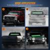 imageNilight 144LED Traffic Advisor Strobe Light Bar with Controller Amber Emergency Warning Hazard InteriorFrontRear Windshield Flashing for Cars Plow Trucks Construction VehiclesGreen White