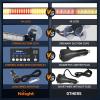 imageNilight 144LED Traffic Advisor Strobe Light Bar with Controller Amber Emergency Warning Hazard InteriorFrontRear Windshield Flashing for Cars Plow Trucks Construction VehiclesAmber Red