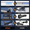 imageNilight 144LED Traffic Advisor Strobe Light Bar with Controller Amber Emergency Warning Hazard InteriorFrontRear Windshield Flashing for Cars Plow Trucks Construction VehiclesBlue White
