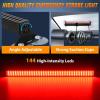 imageNilight 144LED Traffic Advisor Strobe Light Bar with Controller Amber Emergency Warning Hazard InteriorFrontRear Windshield Flashing for Cars Plow Trucks Construction VehiclesRed