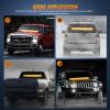 imageNilight 144LED Traffic Advisor Strobe Light Bar with Controller Amber Emergency Warning Hazard InteriorFrontRear Windshield Flashing for Cars Plow Trucks Construction VehiclesAmber