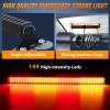 imageNilight 144LED Traffic Advisor Strobe Light Bar with Controller Amber Emergency Warning Hazard InteriorFrontRear Windshield Flashing for Cars Plow Trucks Construction VehiclesAmber Red