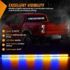 imageNilight 144LED Traffic Advisor Strobe Light Bar with Controller Amber Emergency Warning Hazard InteriorFrontRear Windshield Flashing for Cars Plow Trucks Construction VehiclesAmber Blue