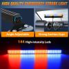 imageNilight 144LED Traffic Advisor Strobe Light Bar with Controller Amber Emergency Warning Hazard InteriorFrontRear Windshield Flashing for Cars Plow Trucks Construction VehiclesRed Blue