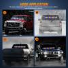 imageNilight 144LED Traffic Advisor Strobe Light Bar with Controller Amber Emergency Warning Hazard InteriorFrontRear Windshield Flashing for Cars Plow Trucks Construction VehiclesAmber Blue