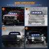 imageNilight 144LED Traffic Advisor Strobe Light Bar with Controller Amber Emergency Warning Hazard InteriorFrontRear Windshield Flashing for Cars Plow Trucks Construction VehiclesBlue White