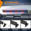 imageNilight 144LED Traffic Advisor Strobe Light Bar with Controller Amber Emergency Warning Hazard InteriorFrontRear Windshield Flashing for Cars Plow Trucks Construction VehiclesRed Blue