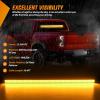 imageNilight 144LED Traffic Advisor Strobe Light Bar with Controller Amber Emergency Warning Hazard InteriorFrontRear Windshield Flashing for Cars Plow Trucks Construction VehiclesAmber