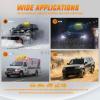 imageNilight 145quot Amber COB LED Strobe Rooftop Flashing Light Bar High Visibility Emergency Hazard Warning Beacon Lights wMagnetic Base for Safety Vehicles Trucks Pickup Cars Snowplow2 Years WarrantyAmber