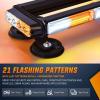 imageNilight 145quot Amber White COB LED Strobe Rooftop Flashing Light Bar High Visibility Emergency Hazard Warning Beacon wMagnetic Base for Safety Vehicles Trucks Pickup Cars Snowplow2 Years Warranty