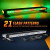 imageNilight 295quot Roof Top Strobe Lights 56LED Hazard Light Emergency Safety Warning LED Flashing Bar Magnetic Mount 12V 24V Cars Trucks Tractors Snow Plows Construction VehiclesAmber Mix Green
