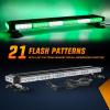 imageNilight 295quot Roof Top Strobe Lights 56LED Hazard Light Emergency Safety Warning LED Flashing Light Bar Magnetic Mount 12V 24V Cars Trucks Tractors Snow Plows Construction VehiclesGreen Mix White