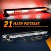 imageNilight 295quot Roof Top Strobe Lights 56LED Hazard Light Emergency Safety Warning LED Flashing Light Bar Magnetic Mount 12V 24V Cars Trucks Tractors Snow Plows Construction VehiclesRed Mix White